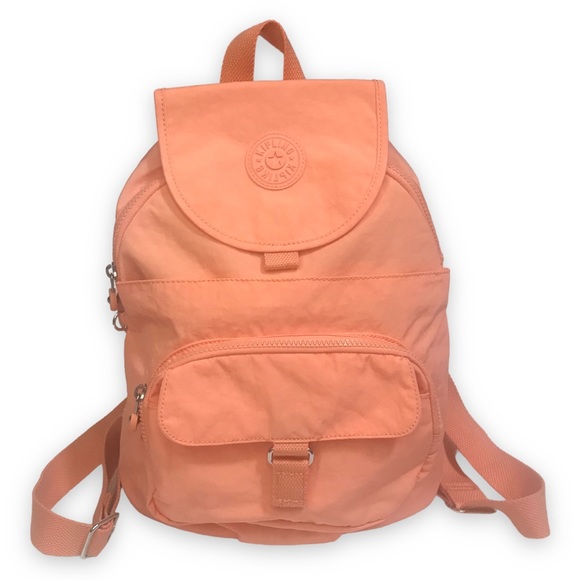 Kipling Bags Kipling Queenie Backpack Peachy Coral Nylon Poshmark